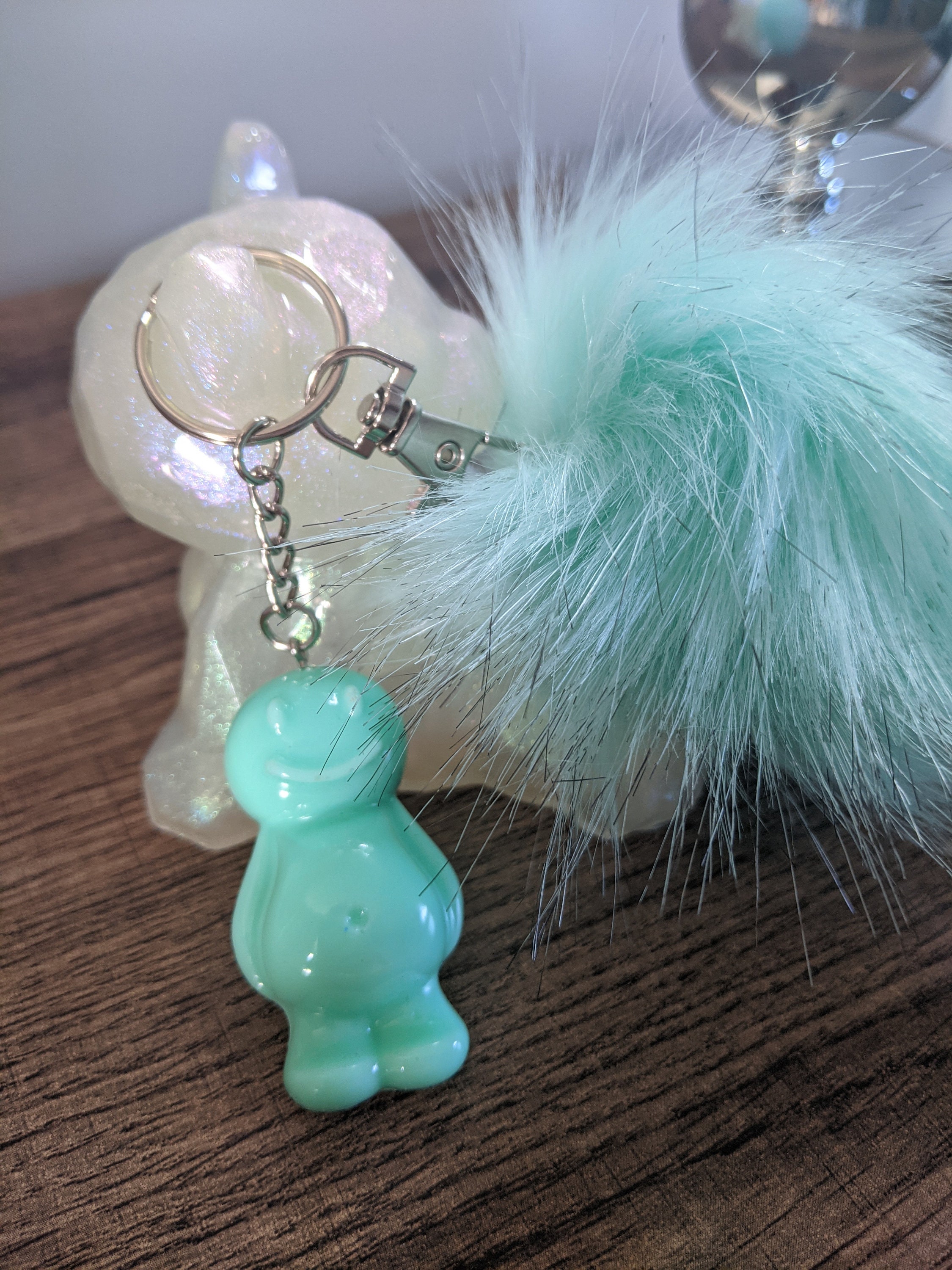 Handmade Resin Jelly Baby Keyring With Pom Pom Etsy UK
