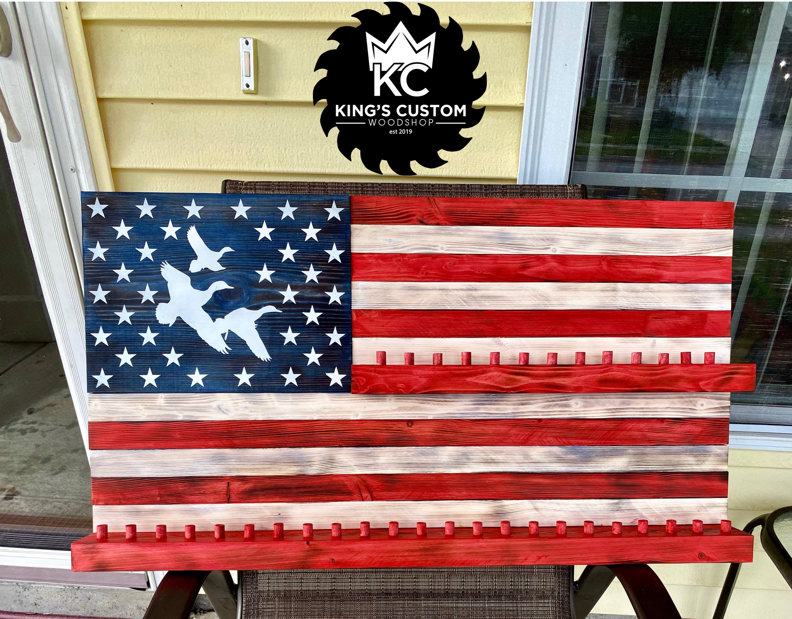 Wood Flags Duck Call Holder Etsy UK