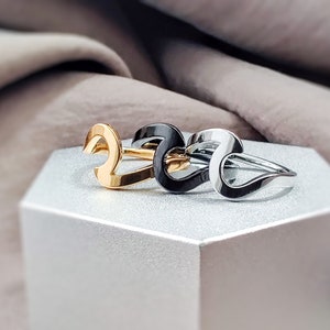 16G Ocean Wave Hoop Knorpel Ohrringe, Chirurgenstahl 316L Conch Hoop, Hinged Clicker Helix Hoop Ring, Segment Nasenring Creolen