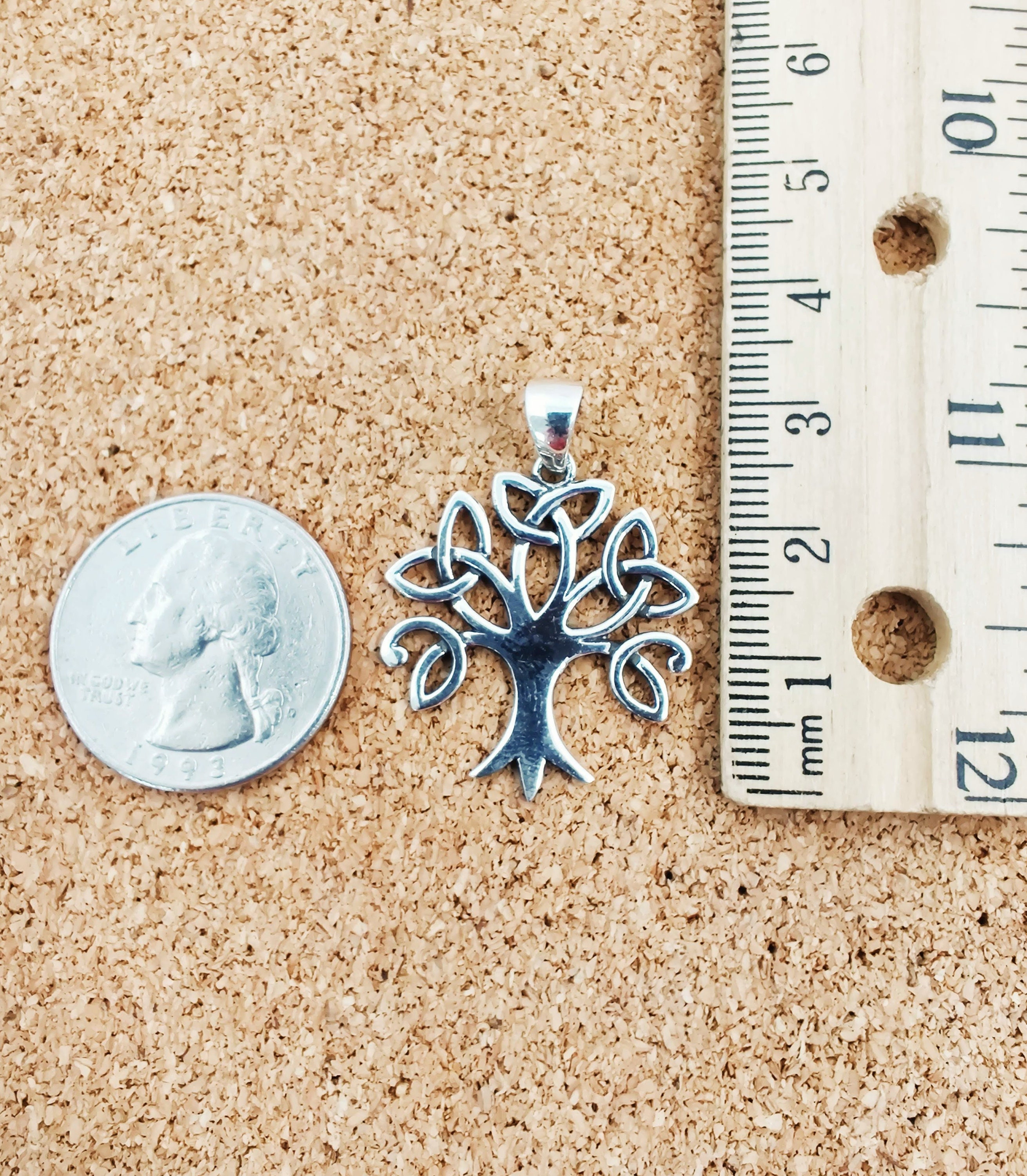 Celtic Knot Tree of Life Silver Pendant Necklace Family Tree - Etsy