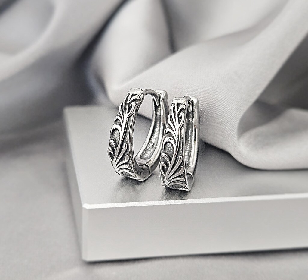 Orecchini A Cerchio In Argento Sterling 925 - Stile Vittoriano Gitano - 15 Mm - Senza Pietre - Confezione Regalo