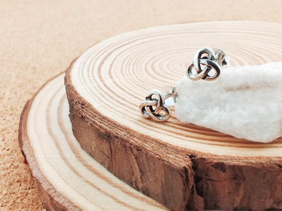 Celtic Knot Antique Finish Sterling Silver Post Stud Earrings Celtic Knot Antique Finish Sterling Silver Post Stud Earrings