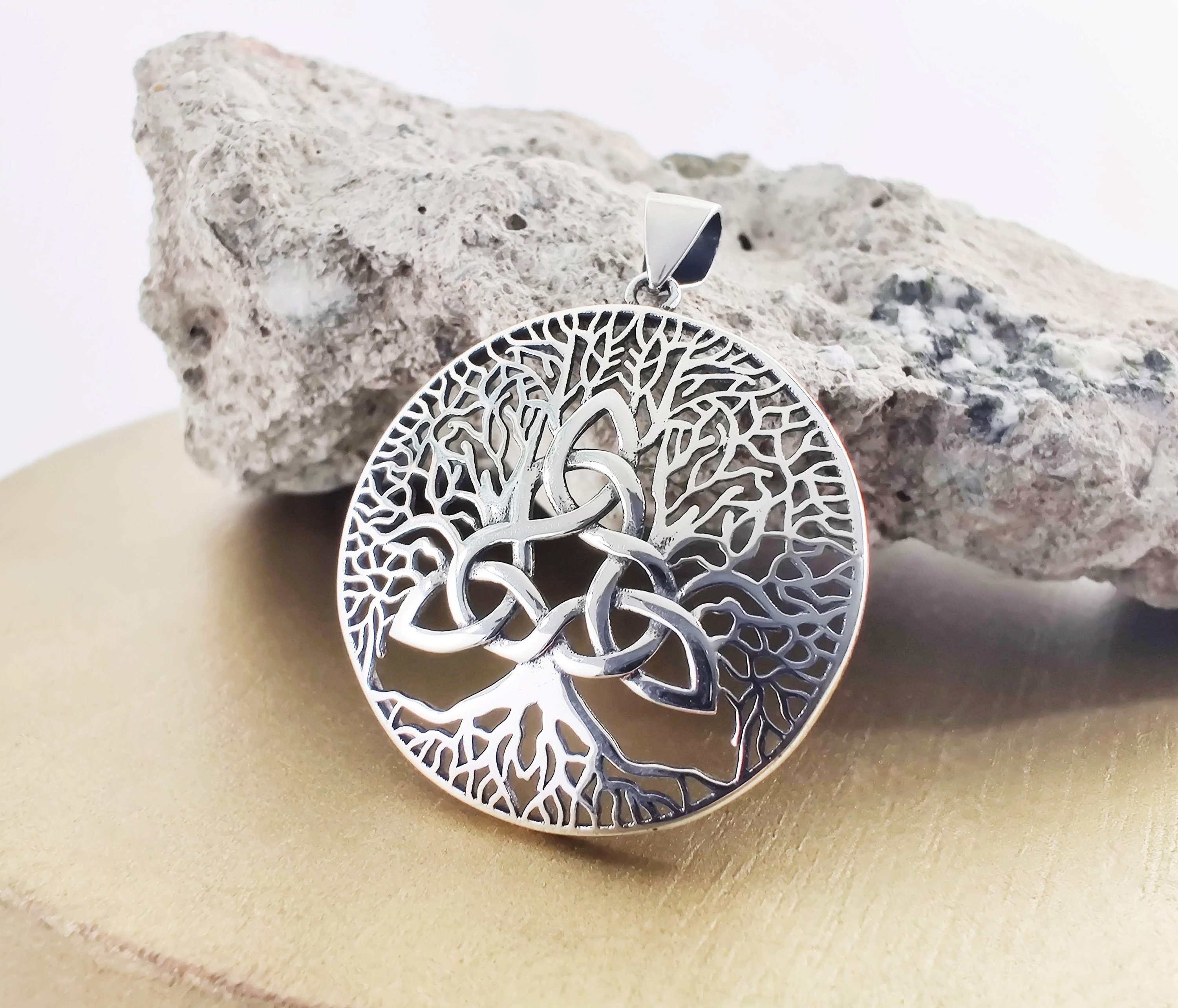 Collier Viking Collier Argent Pendentif Homme Arbre De Vie Arbre De Vie Pendentif Argent Sterling Du00e9taillu00e9