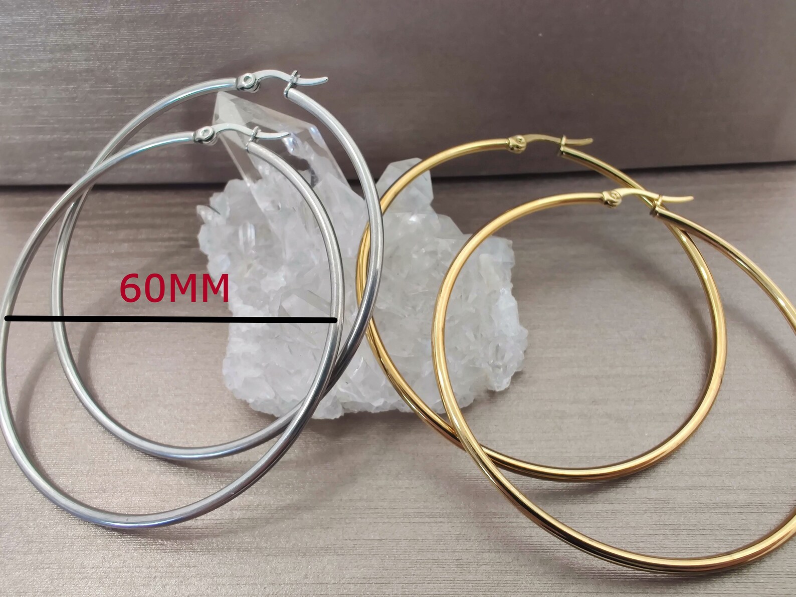 60MM Extra Large Black Plain Hoop Earrings Simple Minimalist Etsy