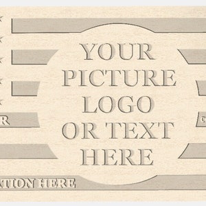 American Flag With Custom Logo, Picture and Text