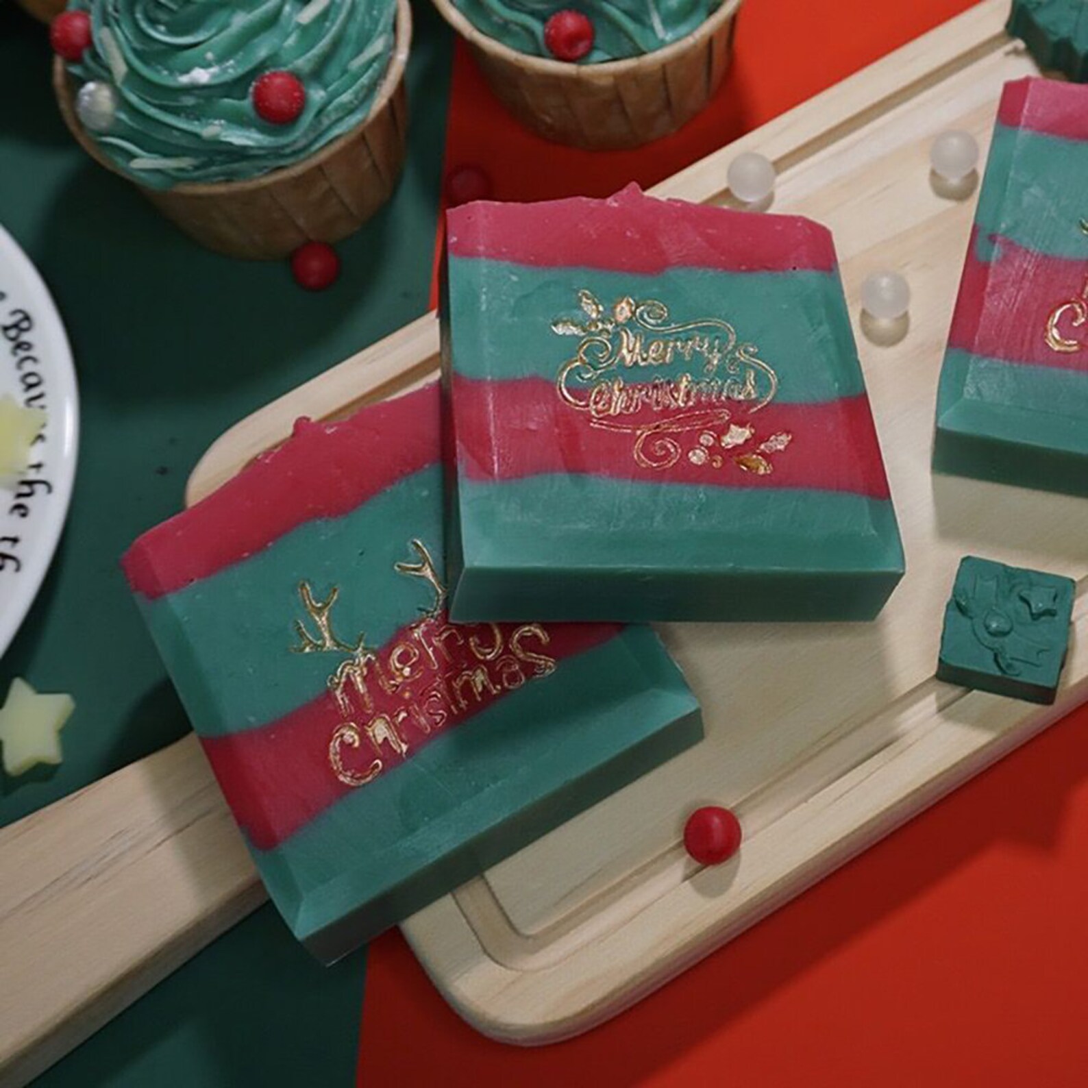 Handmade Christmas Layered Soap Plant Essential Oil Soap Etsy