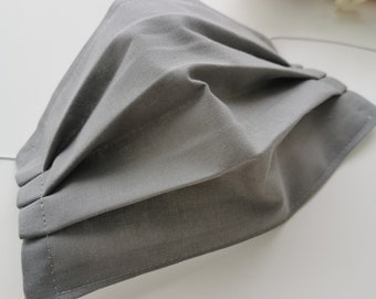 Solid color gray face mask Machine Washable face cover Reusable face mask Adults face mask Face mask pocket nose wire mask, Unisex Women Man