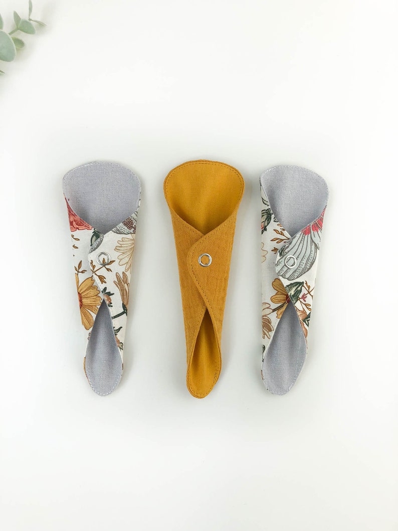 Reusable Thin Thong Liners With Wings, Ultrathin Cloth Pad, Daily Panty