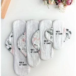 Green organic absorbent sanitary pads , washable bamboo cloth menstrual pads, washable bamboo cloth menstrual pads, certified organic image 4