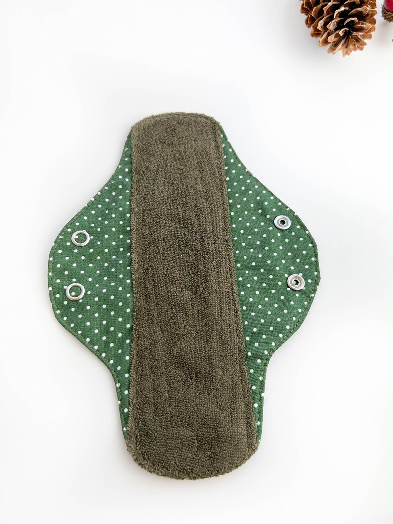 Green organic absorbent sanitary pads , washable bamboo cloth menstrual pads, washable bamboo cloth menstrual pads, certified organic Heavy