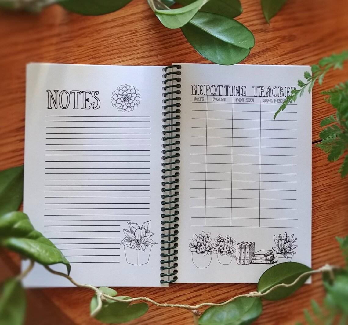 Houseplant Journal Plant Diary Spiral Bound Plant Care Etsy New Zealand