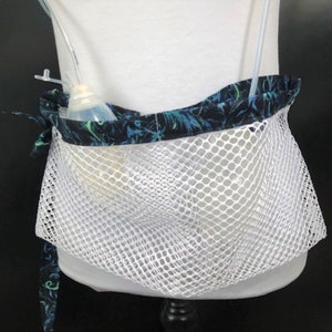 Shower Quick Dry Mesh Surgical Drain Holder for Recovery DMX, breast surgery, tummy tuck drain pouch - for shower / everyday under clothing.