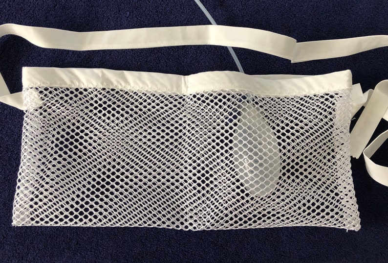 White Mesh shower surgical drain holder Mastectomy breast Etsy