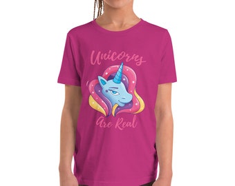 Magical Creatures Monaluna Unicorn Dreams Organic Cotton Poplin Fabric Purple Fairytale by the yard by the or yard Unicorns are real