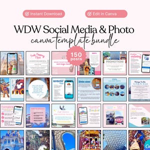 WDW旅行代理店ソーシャルメディアテンプレート、WDW旅行代理店、WDW旅行代理店テンプレート、ソーシャルメディアテンプレート、Canvaテンプレート