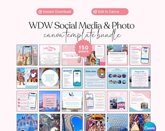 WDW Travel Agent Social Media Templates, WDW Travel Agent, WDW Travel Agent Template, Social Media Templates, Canva Templates