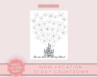 WDW Countdown, Printable Countdown, Vacation Countdown