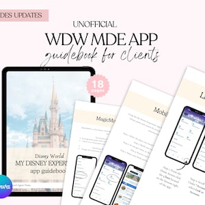 WDW MDE App Guidebook for Travel Agents: Canva Template (Digital Download)