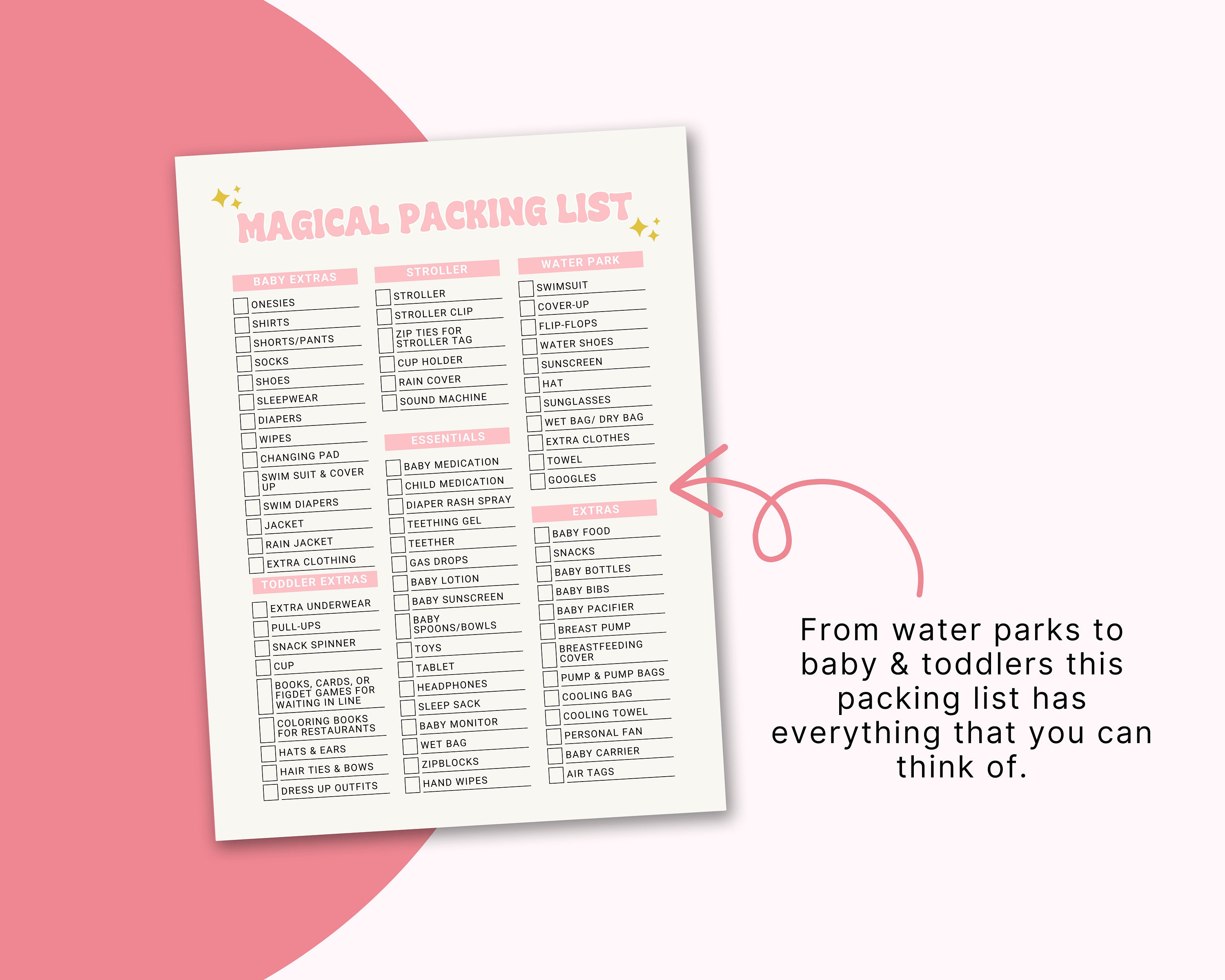 WDW Magical Vacation Packing List: Travel Checklist (digital Download ...