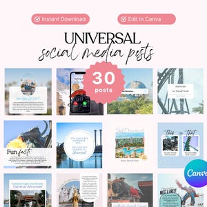 Universal Travel Agent, Universal Social Media Templates, Universal Templates, Travel Agent Template