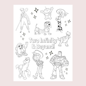 Toy Story Birthday Coloring Page: Two Infinity & Beyond (Digital Download)