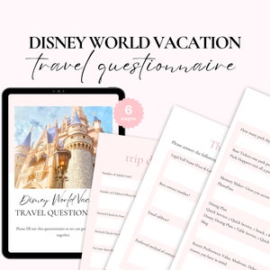 WDW Travel Agent Questionnaire Template (Digital Download)
