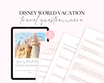 Plantilla de cuestionario para agentes de viajes de WDW (descarga digital)
