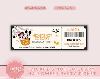 MNSSHP Ticket, WDW Halloween Ticket, Halloween Ticket, Surprise Ticket, Vacation Surprise Ticket, Halloween Party