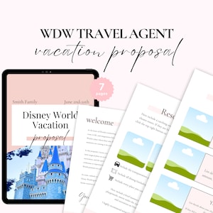 WDW Vacation Proposal Template: Travel Agent Itinerary (Canva Editable)