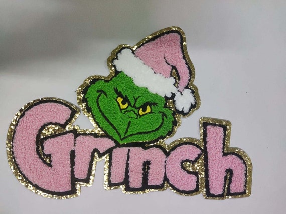 Small Grinch Chenille Iron On Patch