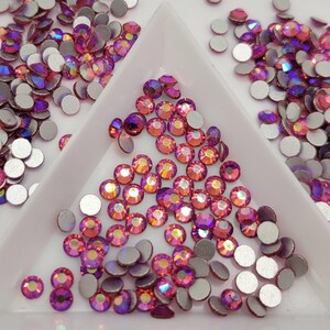 Rose AB Glass Flatback Rhinestones | Craft rhinestones | Bling 3MM-SS12 | 4MM-SS16 |5MM-SS20 | DIY, Nail Art, Tumbler | 1440 per bag