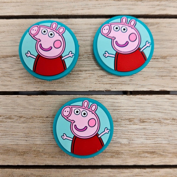 Focal Beads: Pig, Silicone Bead for Wristlets, Keychains, Lanyards, Jewellery Making