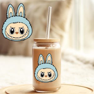 Tumbler Cup Decal 4&quot; UV DTF Crystal Sticker: Labubu UVDTF100534