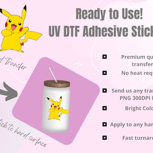 Permanent Sticker, UV DTF Custom wraps, decals for tumblers, We print, you stick. Ready to use transfers, Add image to hard surface