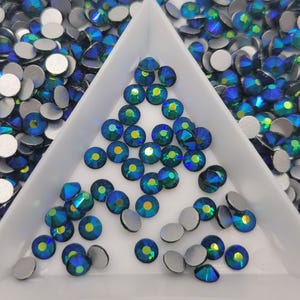 Emerald AB Glass Flatback Rhinestones | Craft rhinestones | Bling 3MM-SS12 | 4MM-SS16 |5MM-SS20 | DIY, Nail Art, Tumbler | 1440 per bag