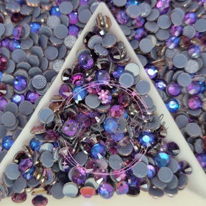 Purple Velvet Glass Hotfix Rhinestones | Shirt rhinestones | Bling 3MM-SS12 | 4MM-SS16 |5MM-SS20 | Apparel Stones