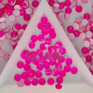 Rose Neon Glass Flatback Rhinestones | Craft rhinestones | Bling 3MM-SS12 | 4MM-SS16 |5MM-SS20 | DIY, Nail Art, Tumbler