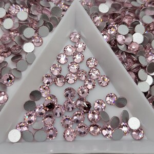 Light Pink Glass Flatback Rhinestones | Craft rhinestones | Bling 3MM-SS12 | 4MM-SS16 |5MM-SS20 | DIY, Nail Art, Tumbler | 1440 per bag