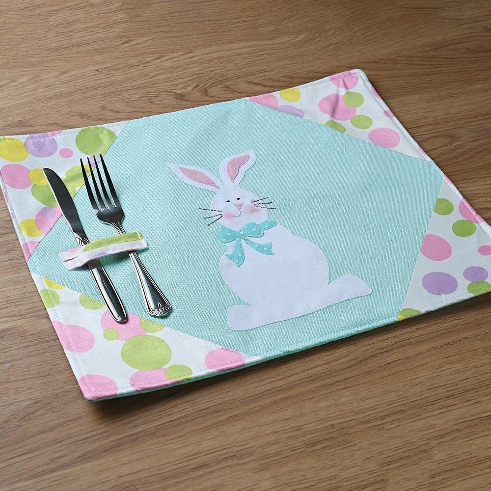 Easter Bunny Placemat Table Placemat for Easter Easter Etsy