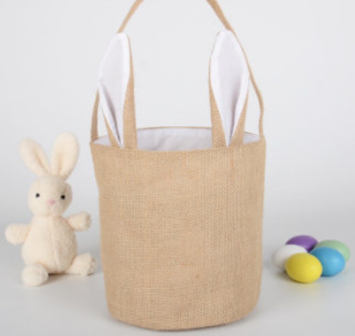 Easter Bunny Basket Blank Basket for Customization Basket Etsy