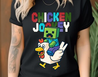 DTF T-Shirt Transfer | Ready to Press | DIY Heat Transfer for Clothing, Hoodies, Sweatshirt | Chicken Jockey - DTF100706