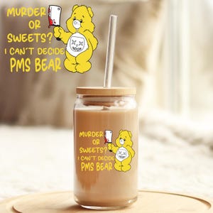 UV DTF Sticker | Ready to Apply Decal | Waterproof Permanent Sticker for Tumblers, Cups, Laptops, and More| Murder Bear UVDTF100251