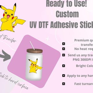 Custom UV DTF Gang Sheet, uv Dtf transfers Ready for Press, DTF Transfers, High Quality, Wholesale Prices, Permanent Sticker, no heat needed