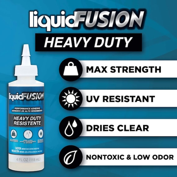Liquid Fusion Waterproof Clear Urethane Glue, 4oz non-toxic & Fast Drying,  Craft Glue, Glue for Rhinestones 