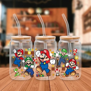 UV DTF Sticker | Ready to Apply Decal | Waterproof Permanent Sticker for Tumblers, Cups, Laptops, and More| Mario UVDTF100061