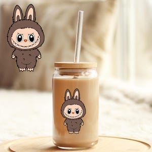 Tumbler Cup Decal 4&quot; UV DTF Crystal Sticker: Labubu UVDTF100526