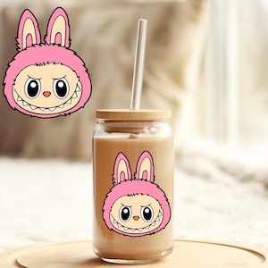 Tumbler Cup Decal 4&quot; UV DTF Crystal Sticker: Labubu UVDTF100525