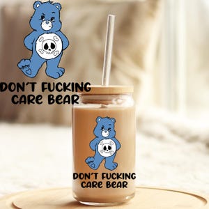 UV DTF Sticker | Ready to Apply Decal | Waterproof Permanent Sticker for Tumblers, Cups, Laptops, and More|  Don&#39;t Care Bear UVDTF100248