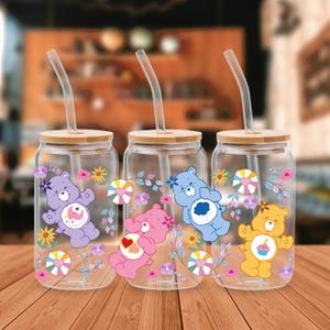 UV DTF Sticker | Ready to Apply Decal | Waterproof Permanent Sticker for Tumblers, Cups, Laptops, and More| Care Bears UVDTF100050