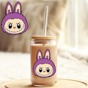 Tumbler Cup Decal 4&quot; UV DTF Crystal Sticker: Labubu UVDTF100532